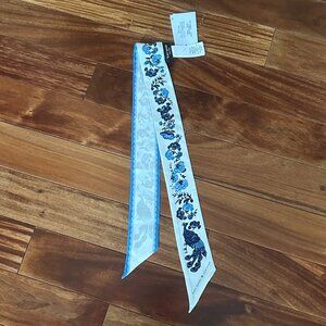 KATE SPADE SPADE SILK SKINNY SCARF:NWT PERFECT PLUME